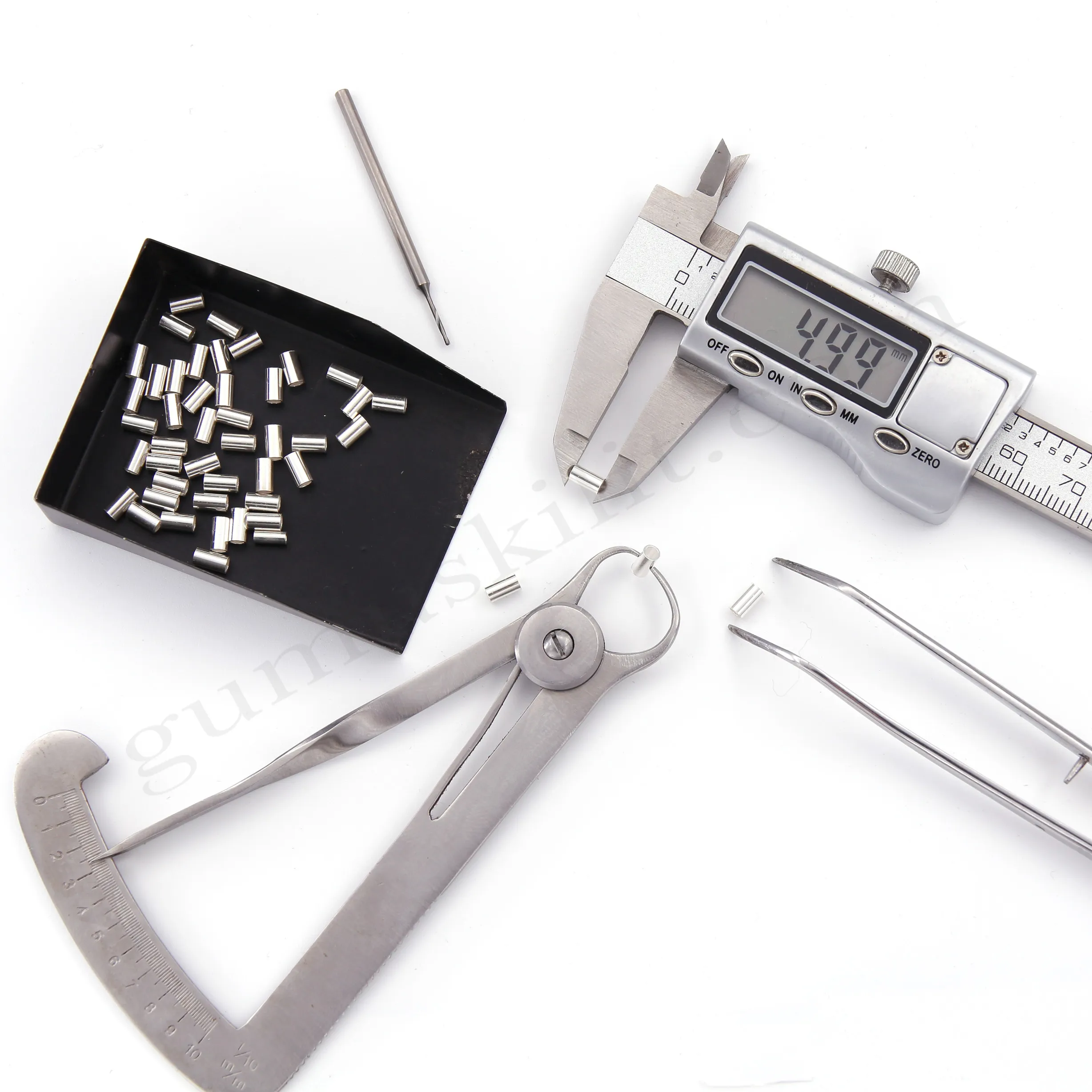 2.7x5 mm Çapında Şarnel Tüp 925 Ayar Gümüş Boru Yarımamül Toptan Satış