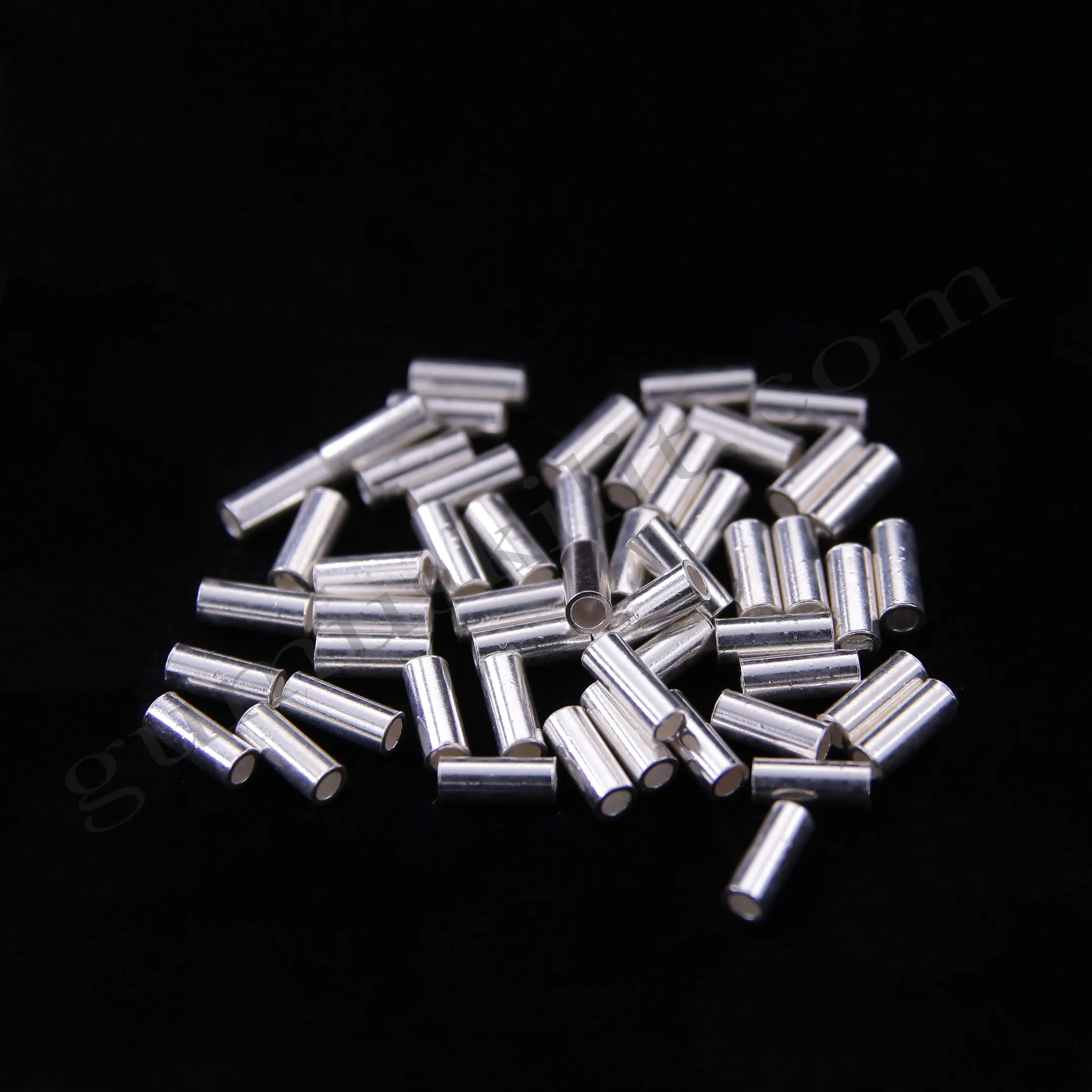 2x5 mm Çapında Şarnel Tüp 925 Ayar Gümüş Tüp Yarımamül Toptan Satış