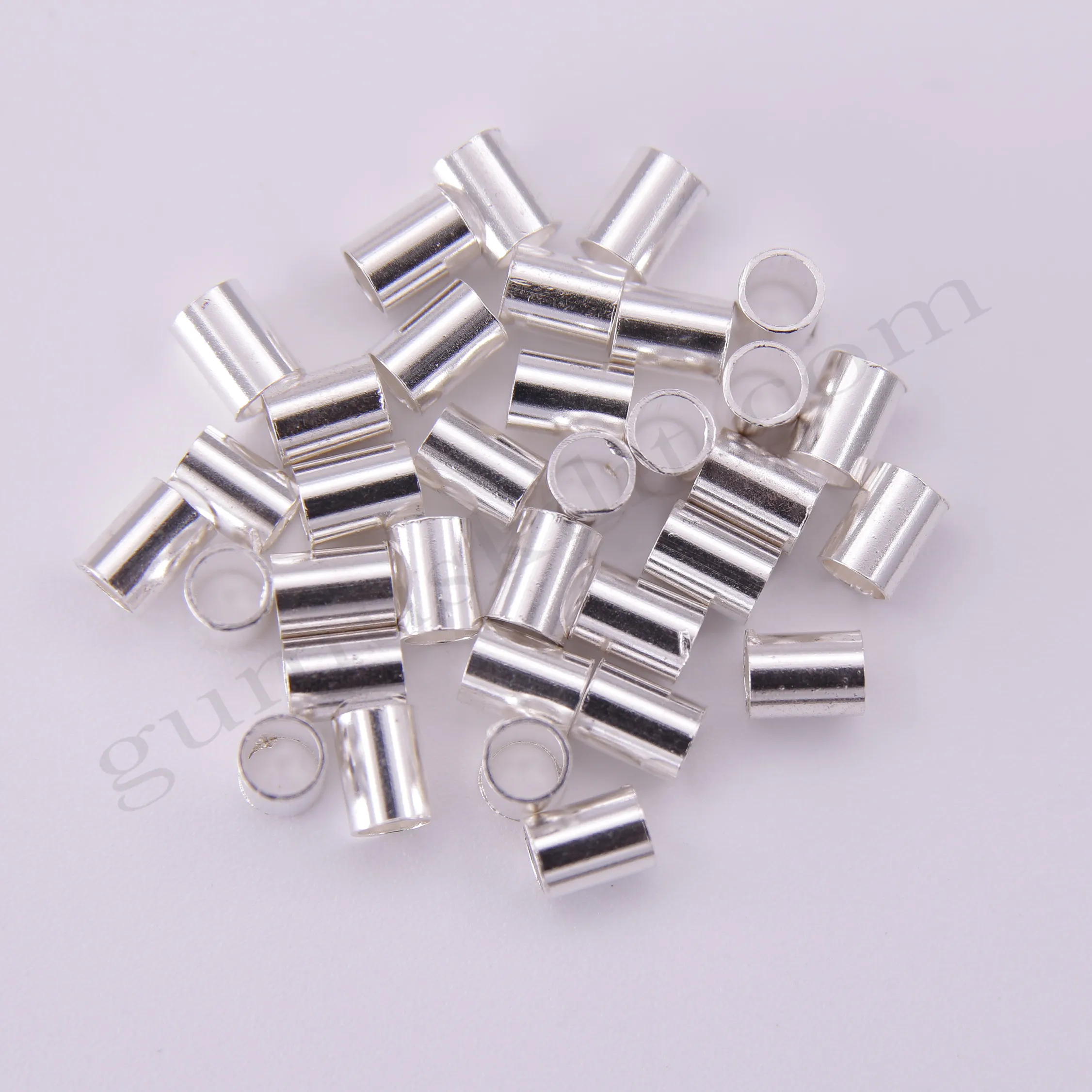 3.75x5 mm Çapında Şarnel Tüp 925 Ayar Gümüş Boru Tüp Yarımamül Toptan Satış