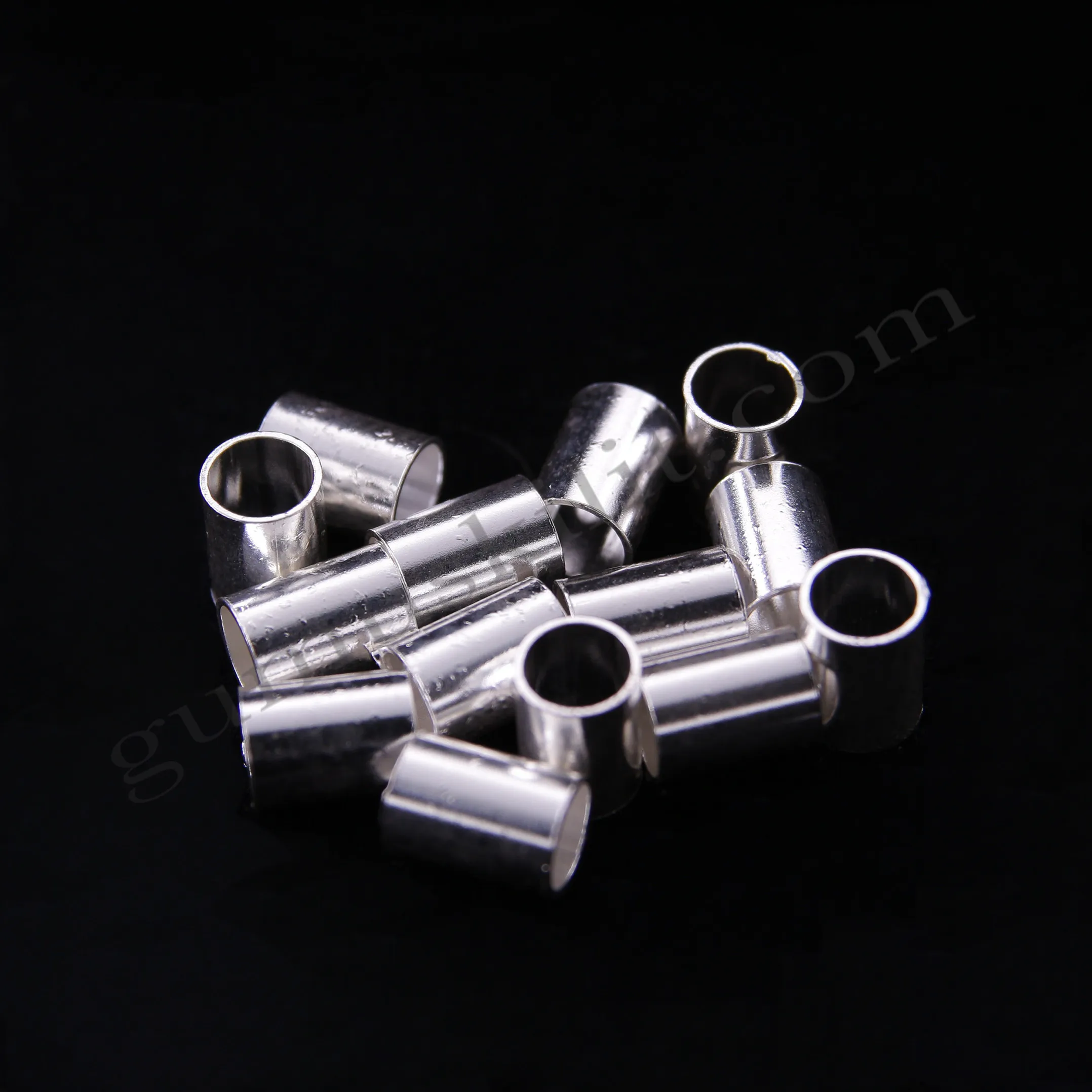 5.5x7.5 mm Çapında Şarnel 925 Ayar Gümüş Boru Tüp Yarımamül Toptan Satış