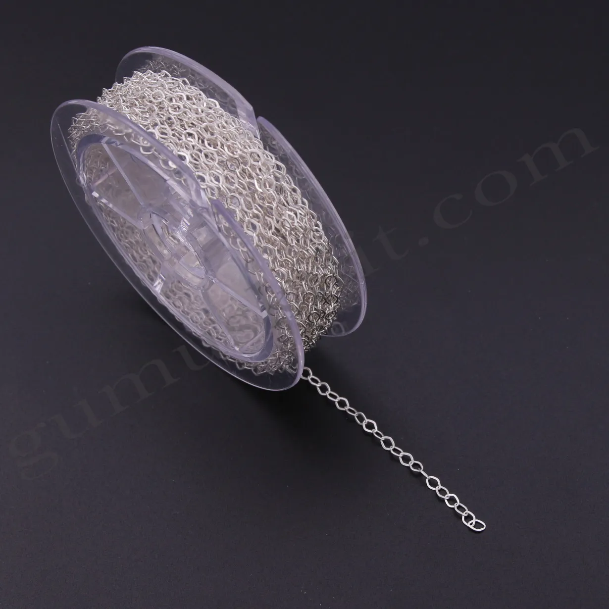 925 Ayar Gümüş Elips Uzatma Zinciri 3,10mm Genişliğinde Metrelik Zincir Toptan Satış