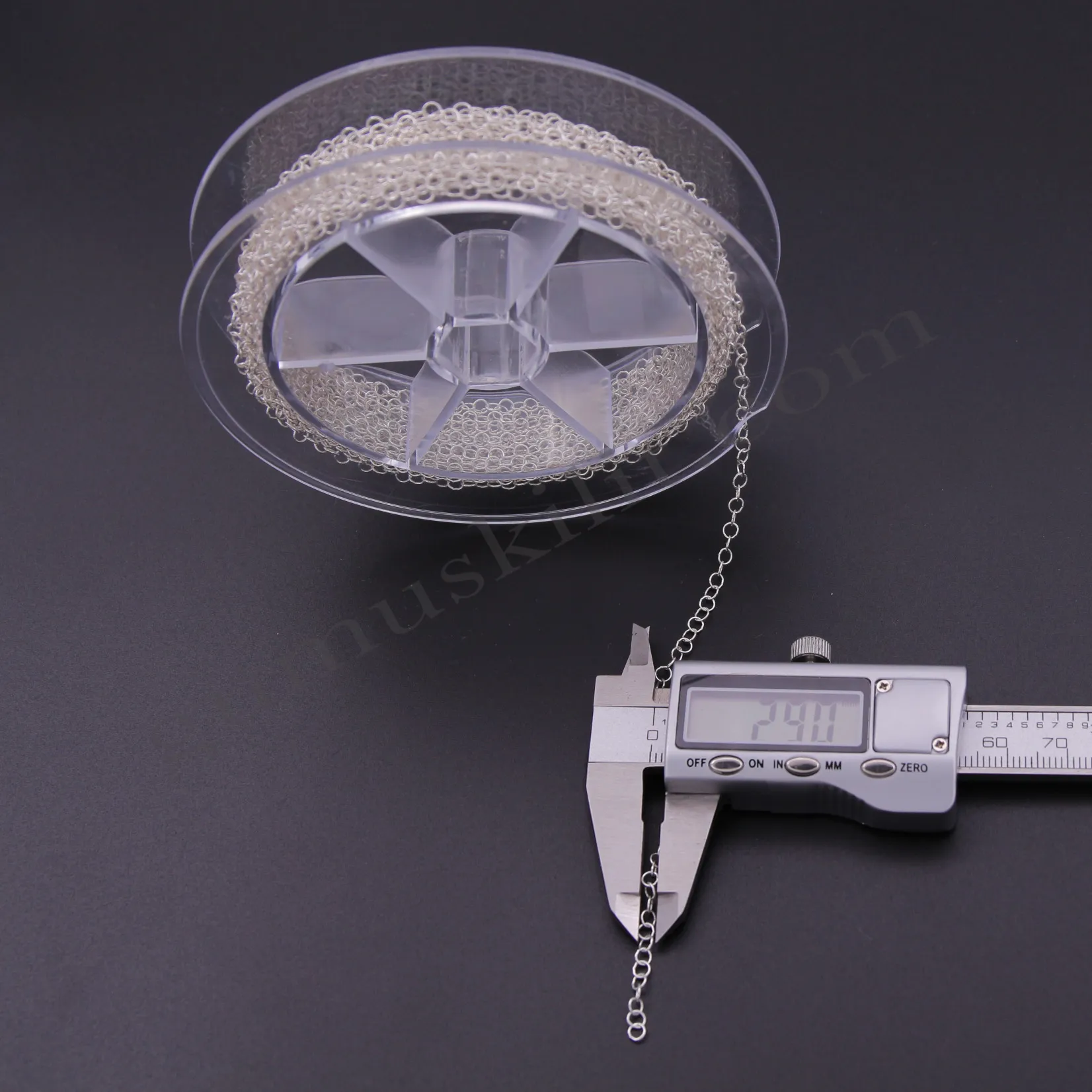 925 Ayar Gümüş Uzatma Zinciri 2,90mm Genişliğinde Metrelik Zincir Toptan Satış