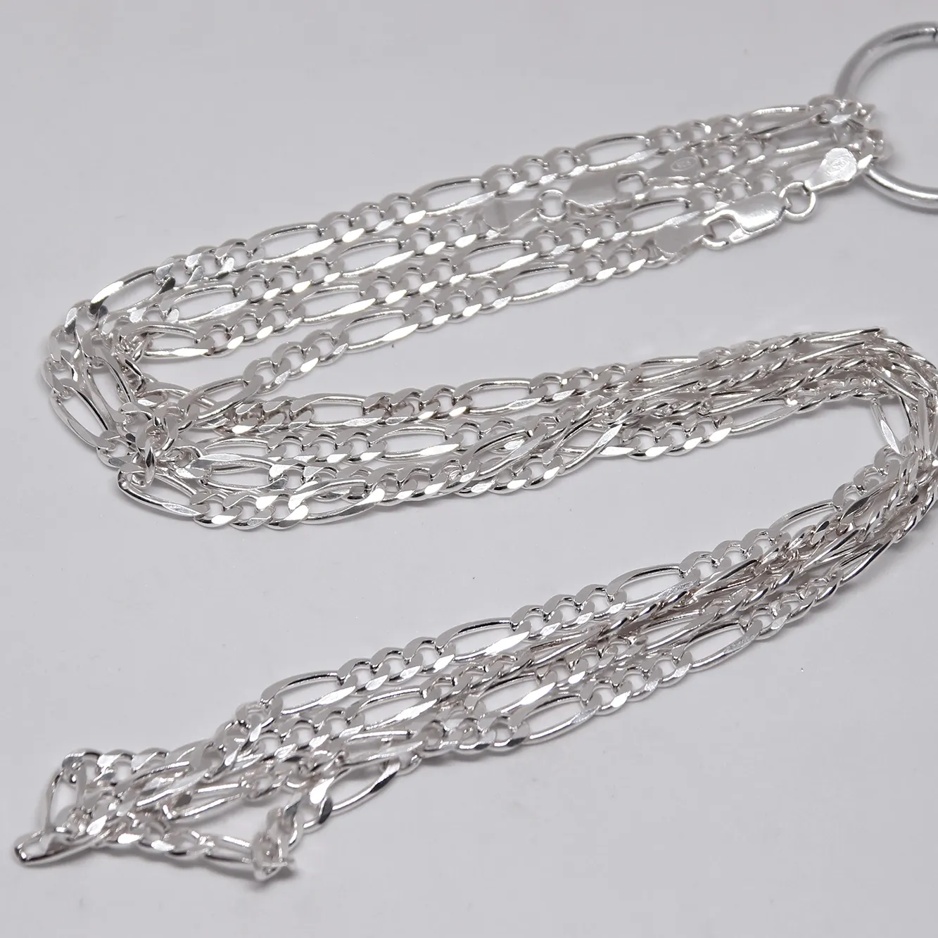 Figaro 120 Mikron, 925 Ayar Gümüş Zincir, Kolye 925 Ayar Gümüş