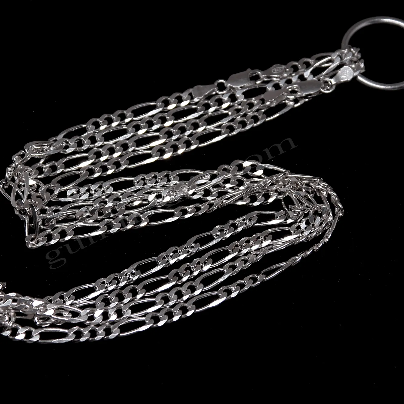 Figaro 120 Mikron, 925 Ayar Gümüş Zincir, Kolye 925 Ayar Gümüş