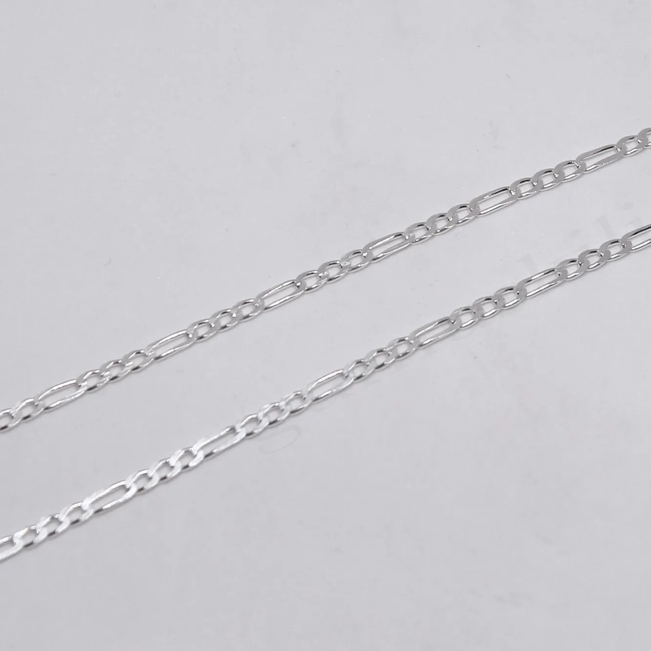 Figaro 50 Mikron Zincir, Kolye 50cm,55cm,60cm,65cm Sterling Silver
