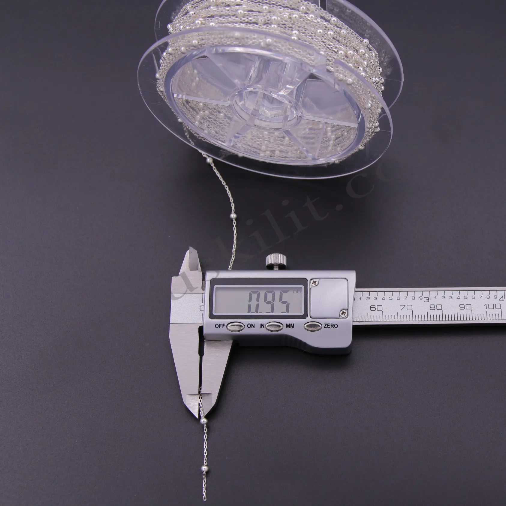 Forse Model Toplu Metrelik 30 Mikron Kalınlığında 1mm Genişliğinde 925 Ayar Gümüş İnce Zincir