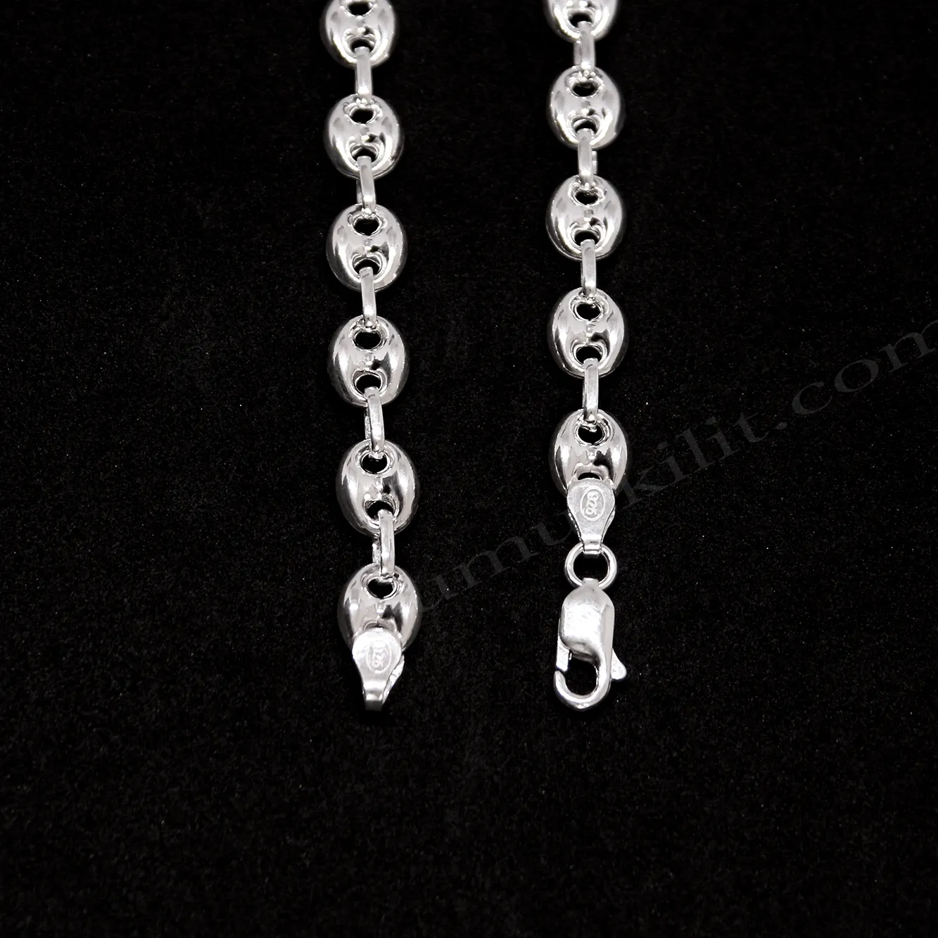 Gemici Zincir Model 3,40mm Kalınlığında 7mm Genişliğinde kalınlığında 925 Ayar Gümüş Zincir, Kolye Toptan