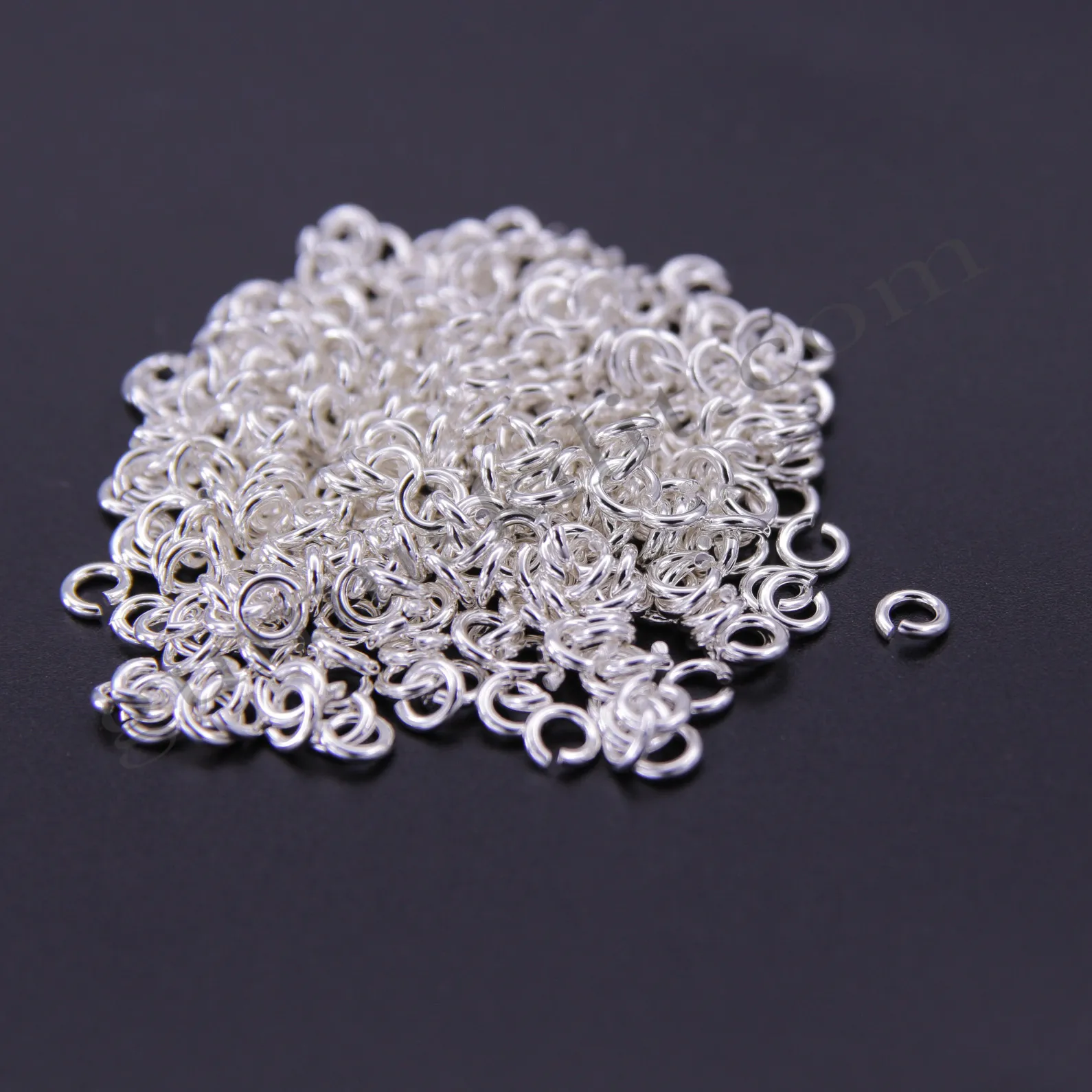 Gümüş 80 Mikron Kalınlığında 3,8mm Çapında Toptan Malafa Halka