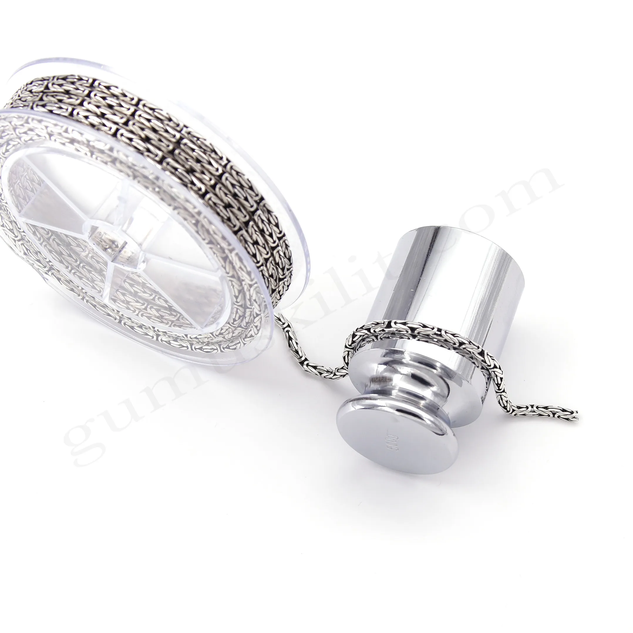 Gümüş Kral Zincir Yuvarlak Model 80 Mikron 3,20mm kalınlığında 925 Ayar Toptan Satış Metrelik Zincir