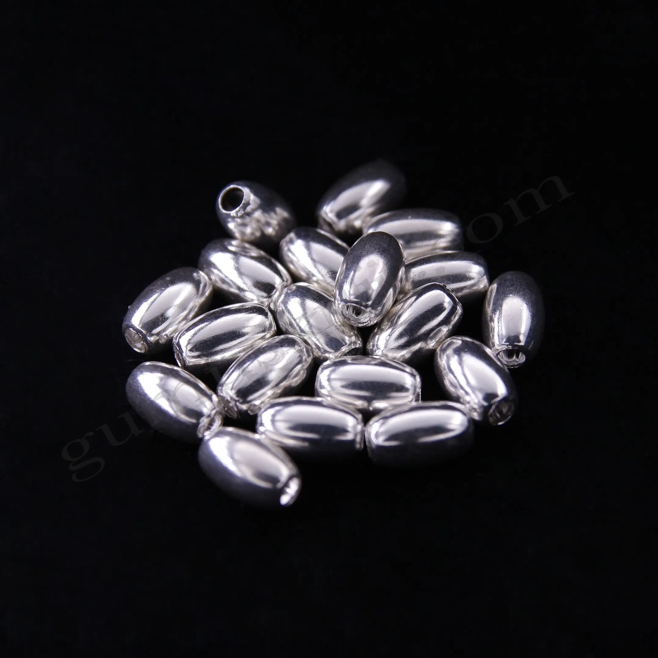 Gümüş Oval Top 5x8 mm Ölçülerinde Yarımamül 925 Ayar Toptan Satış