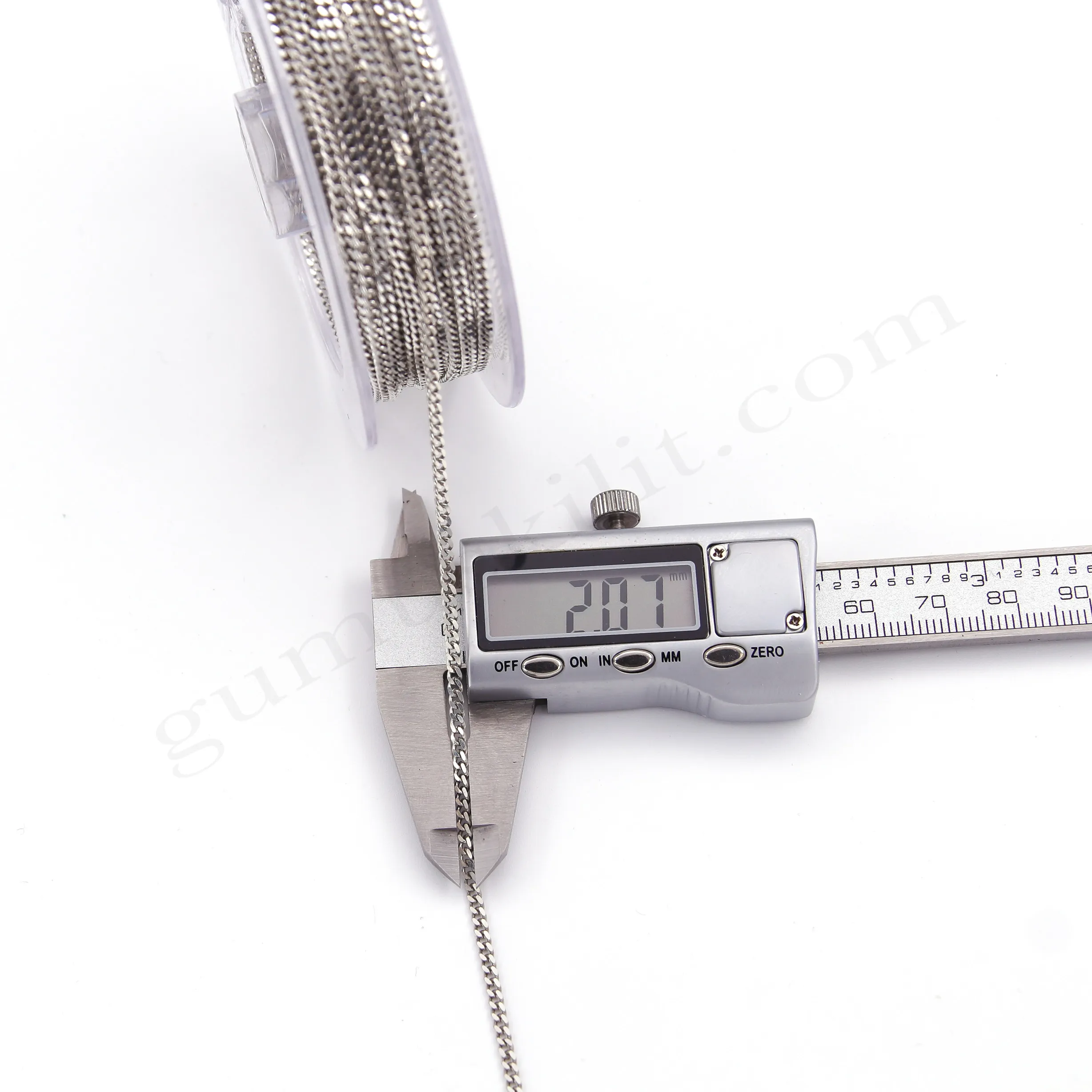 Gurmet 60 Mikron Metrelik 925 Ayar 2.10 mm Genişliğinde Gümüş Zincir Toptan Satış