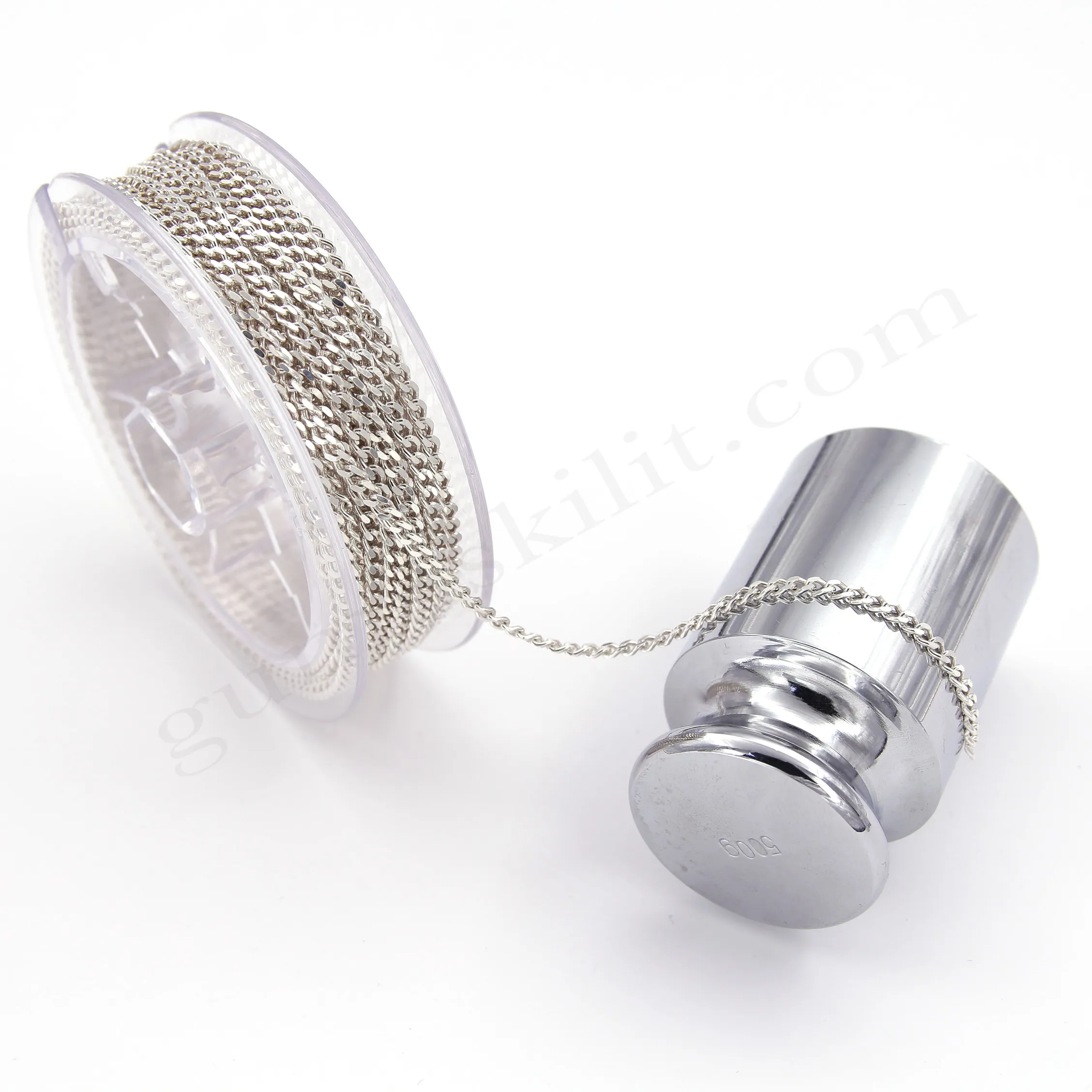 Gurmet 60 Mikron Metrelik 925 Ayar 2.80 mm Genişliğinde Gümüş Zincir Toptan Satış