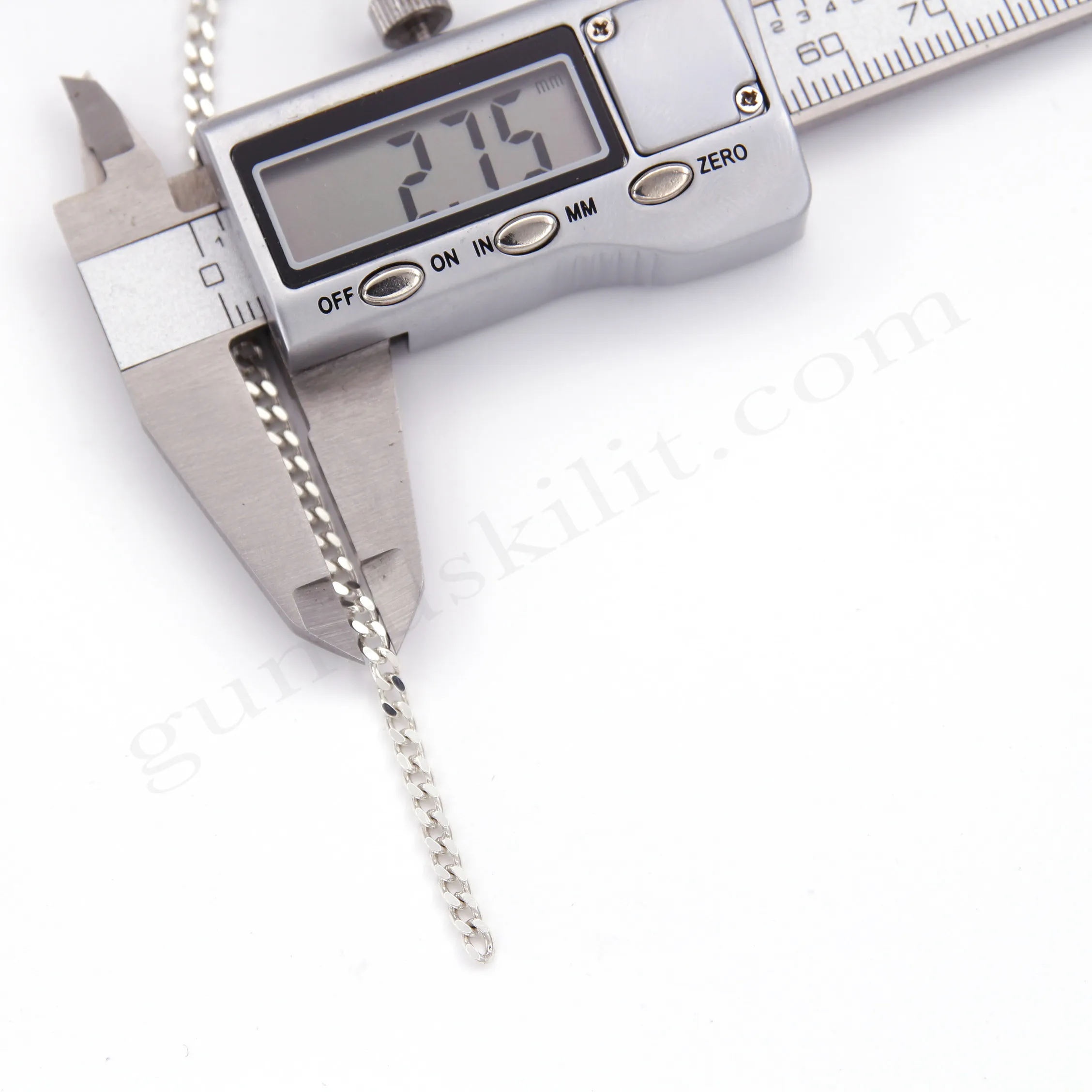 Gurmet 60 Mikron Metrelik 925 Ayar 2.80 mm Genişliğinde Gümüş Zincir Toptan Satış