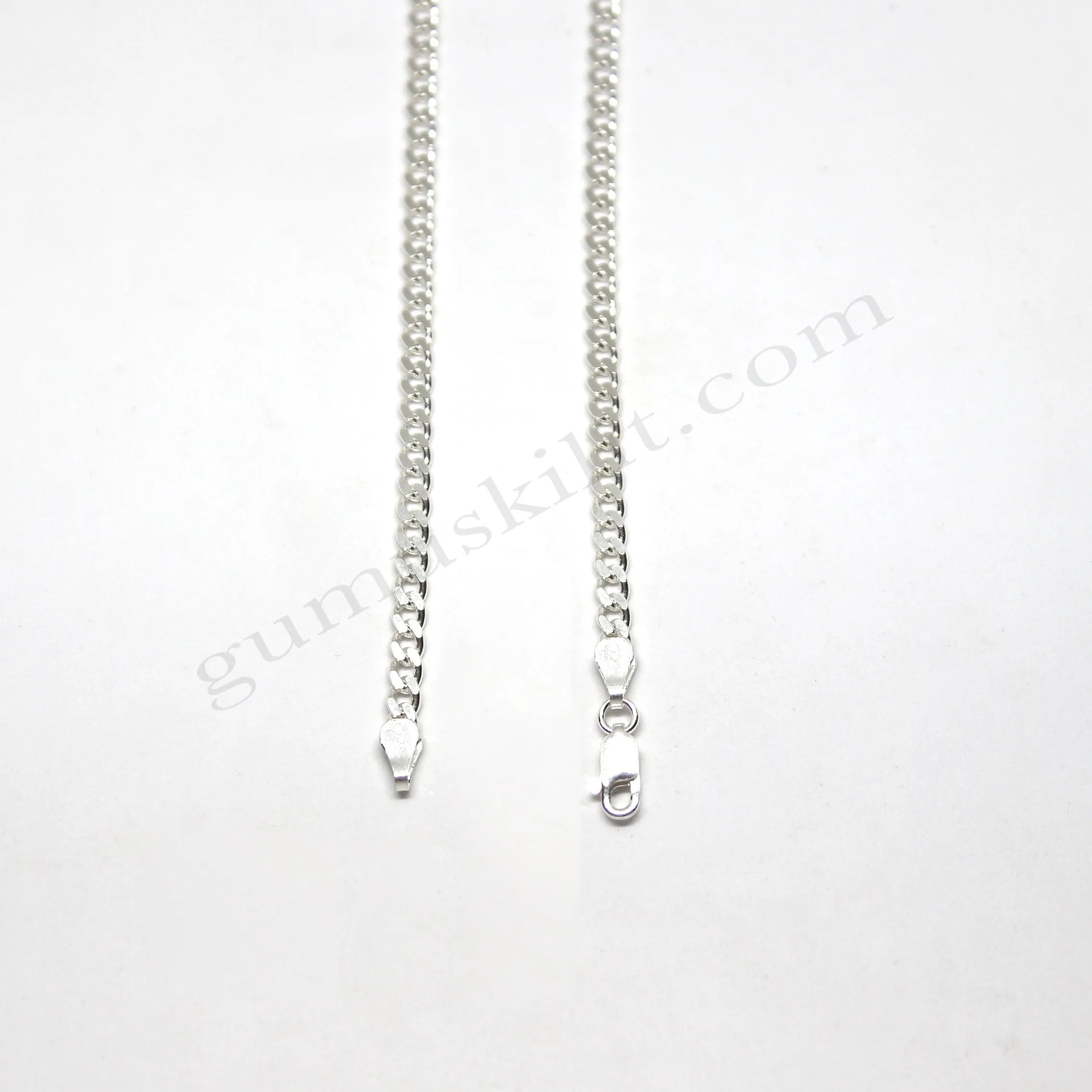 Gurmet Zincir 100 mikron 3,70mm Kalınlığında 925 Ayar Gümüş Zincir, Kolye Toptan