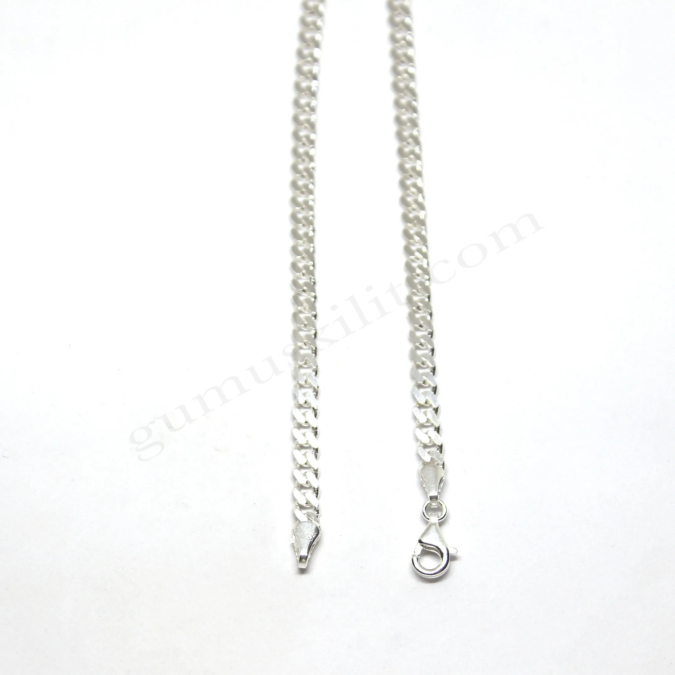 Gurmet Zincir 120 mikron 4,50mm Kalınlığında 925 Ayar Gümüş Zincir, Kolye Toptan