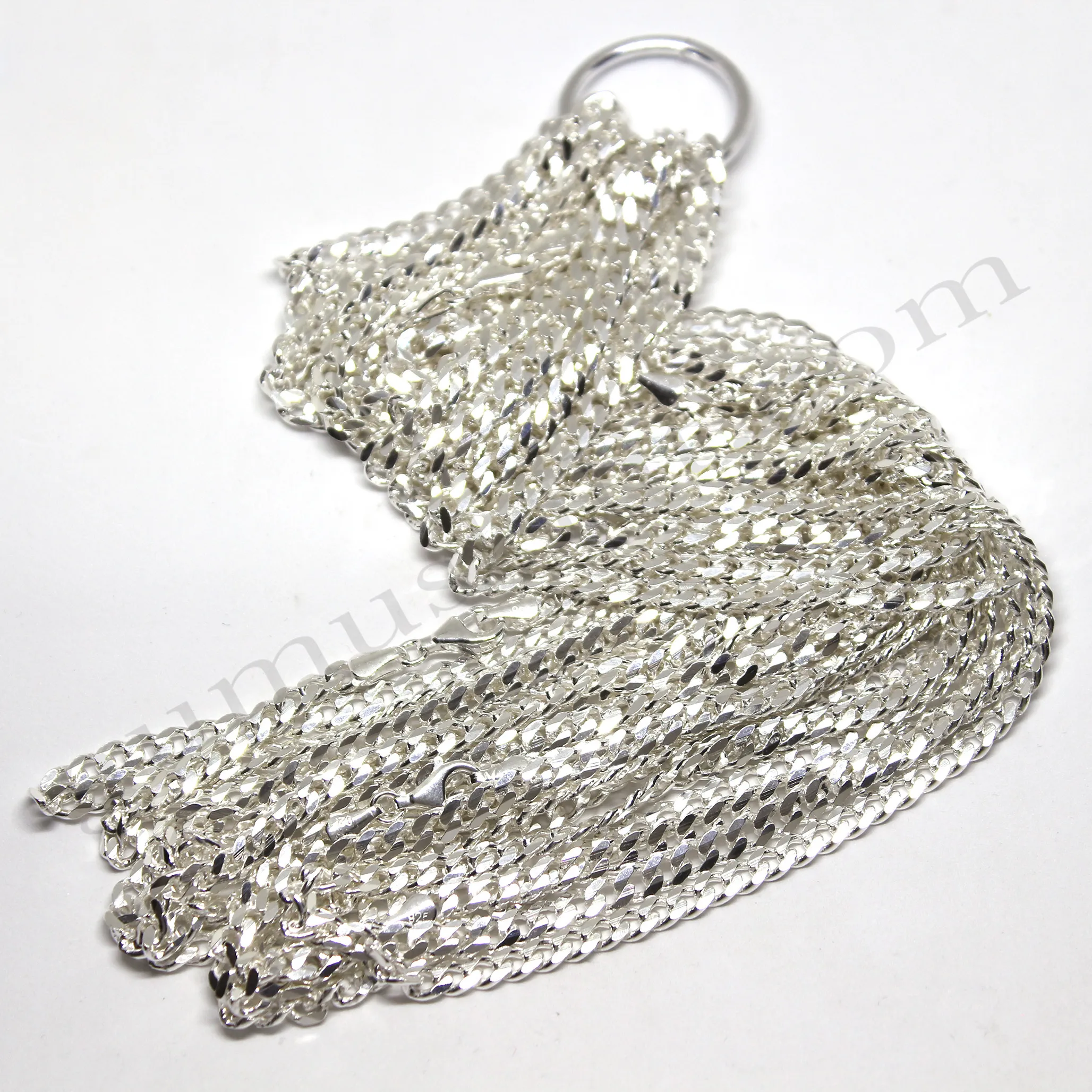 Gurmet Zincir 120 mikron 4,50mm Kalınlığında 925 Ayar Gümüş Zincir, Kolye Toptan