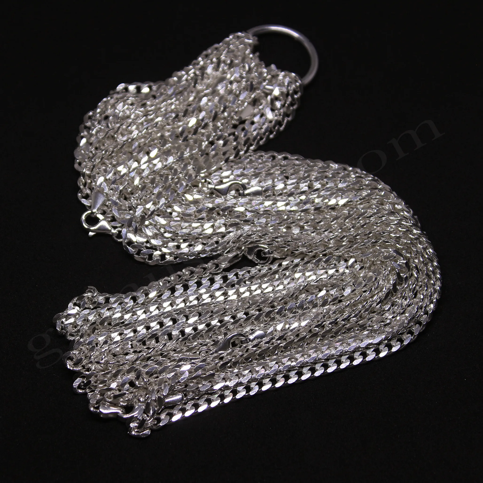 Gurmet Zincir 120 mikron 4,50mm Kalınlığında 925 Ayar Gümüş Zincir, Kolye Toptan