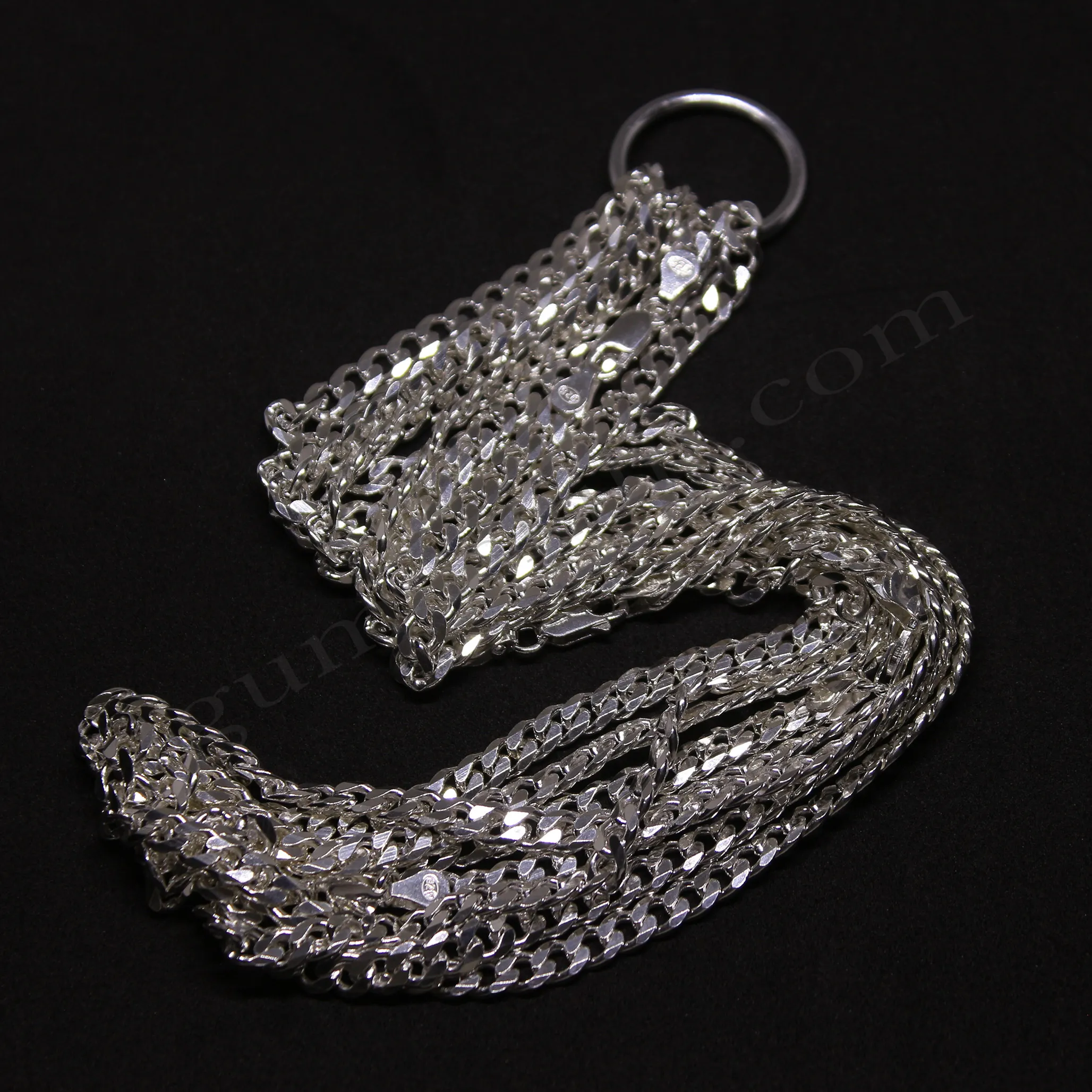 Gurmet Zincir 150 mikron 5,50mm Kalınlığında 925 Ayar Gümüş Zincir, Kolye Toptan