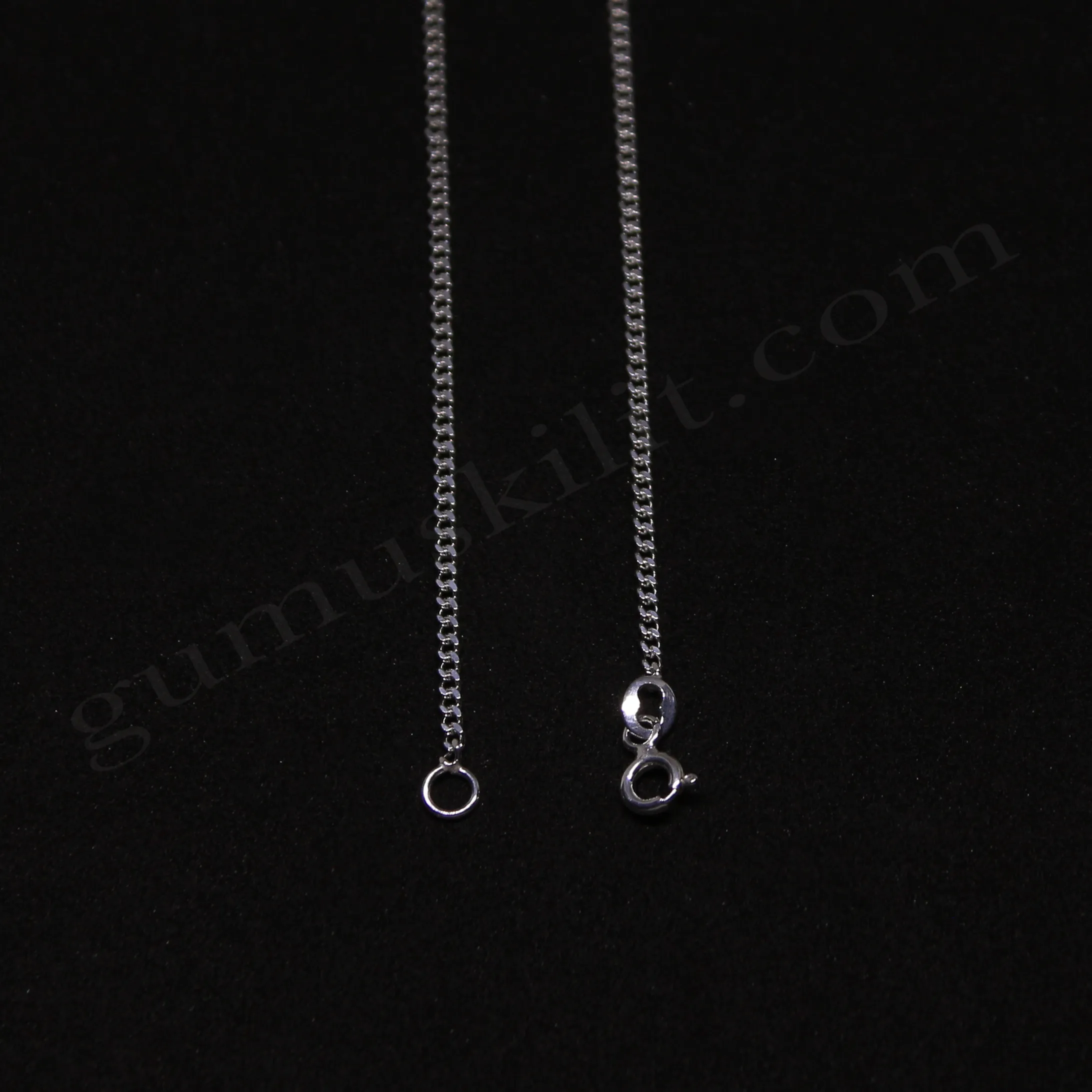 Gurmet Zincir 50 mikron 925 Ayar Gümüş Zincir, Kolye Toptan