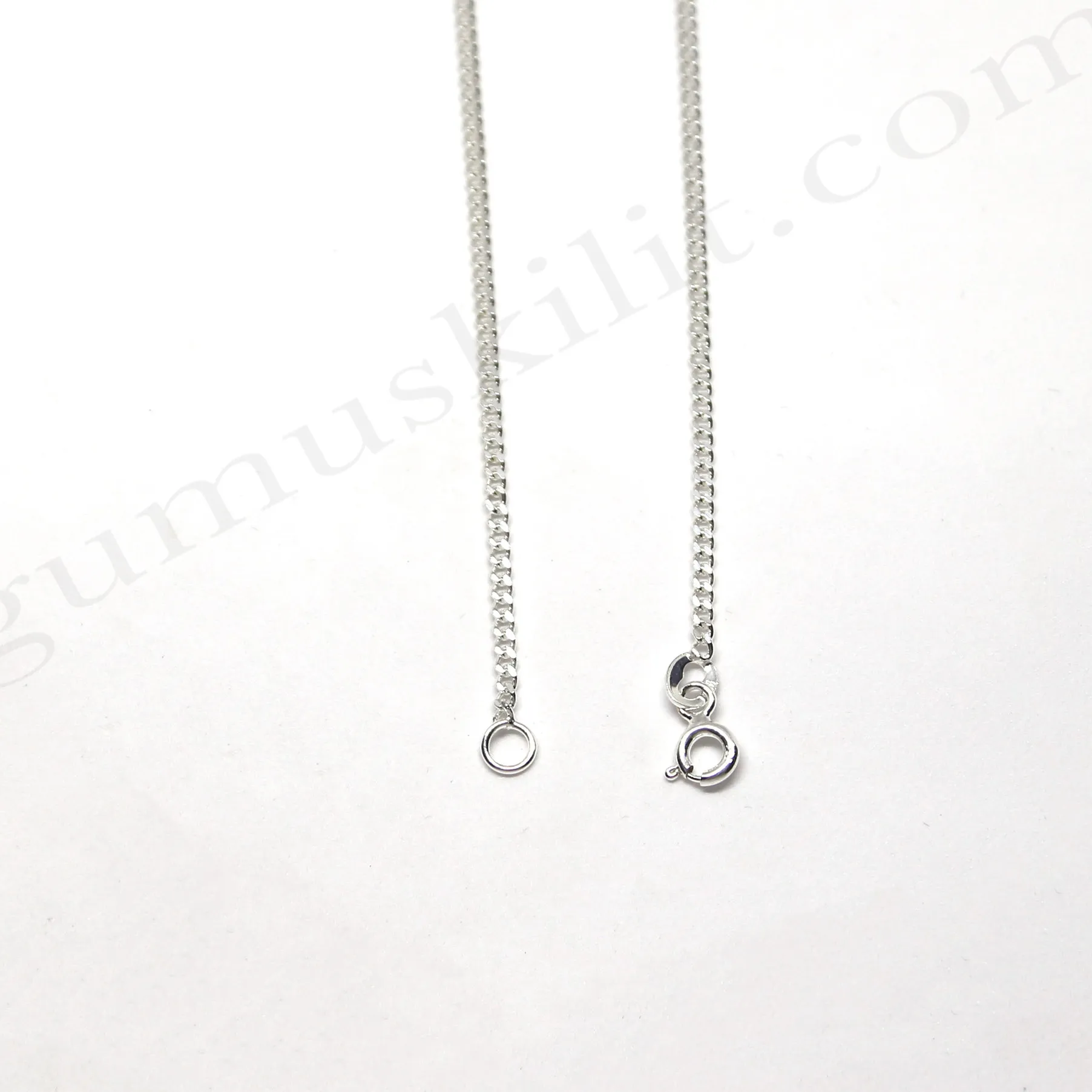 Gurmet Zincir 60 mikron 925 Ayar Gümüş Zincir, Kolye Toptan