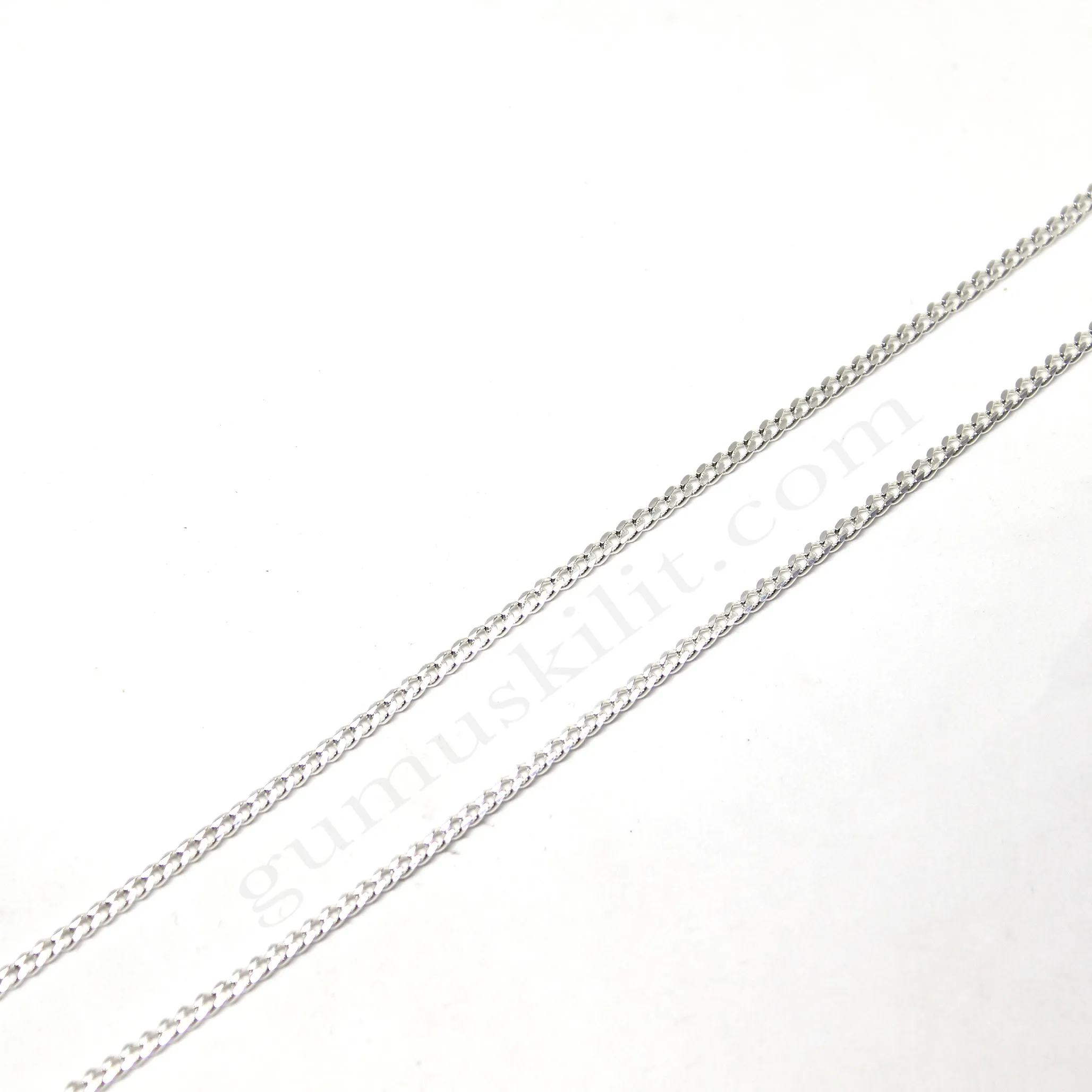 Gurmet Zincir 80 mikron 3mm Kalınlığında 925 Ayar Gümüş Zincir, Kolye Toptan