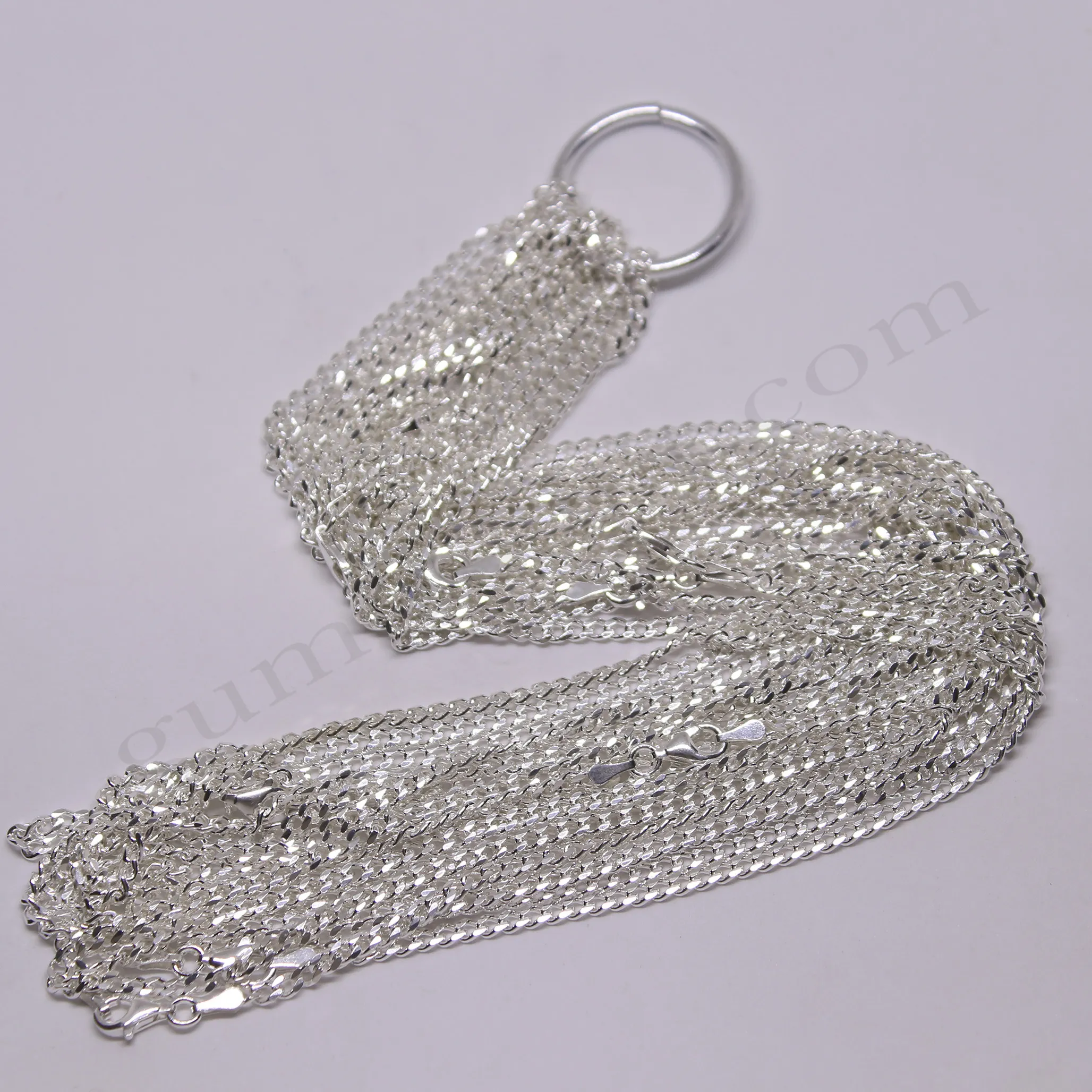 Gurmet Zincir 80 mikron 3mm Kalınlığında 925 Ayar Gümüş Zincir, Kolye Toptan