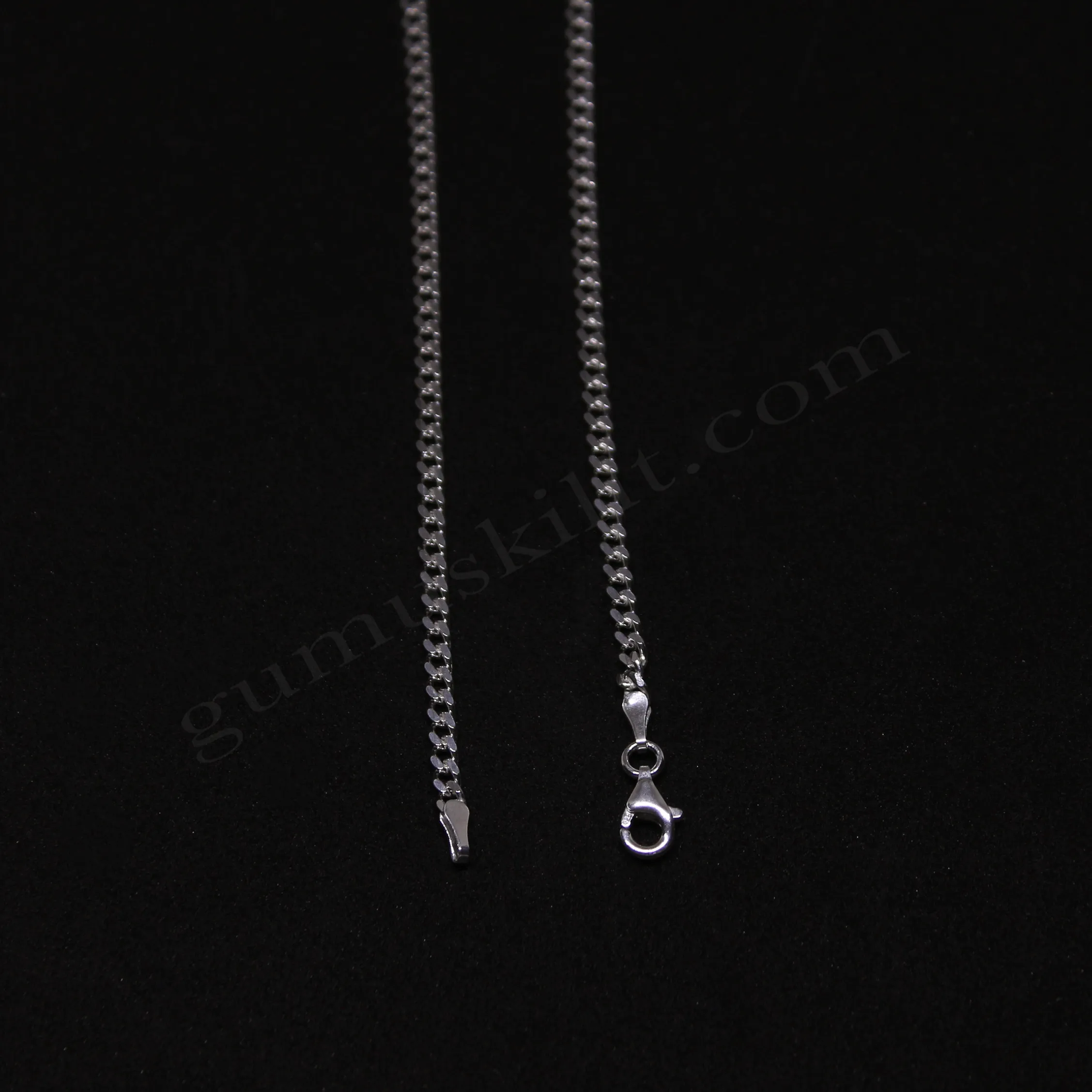 Gurmet Zincir 80 mikron 3mm Kalınlığında 925 Ayar Gümüş Zincir, Kolye Toptan