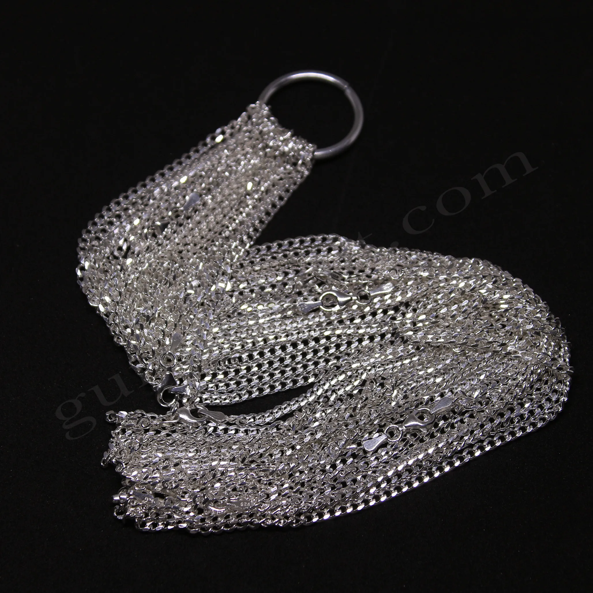 Gurmet Zincir 80 mikron 3mm Kalınlığında 925 Ayar Gümüş Zincir, Kolye Toptan