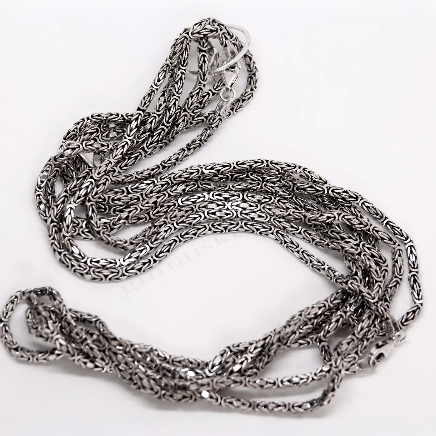 Kral Zincir Kare 80 mikron 2,7mm kalınlığında Zincir Kolye Whole Sale