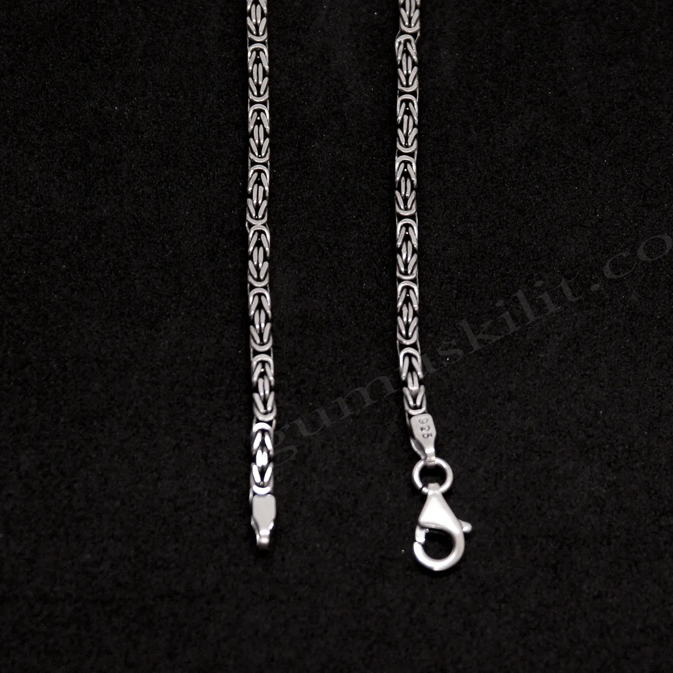 Kral Zincir Kare 80 mikron 2,7mm kalınlığında Zincir Kolye Whole Sale