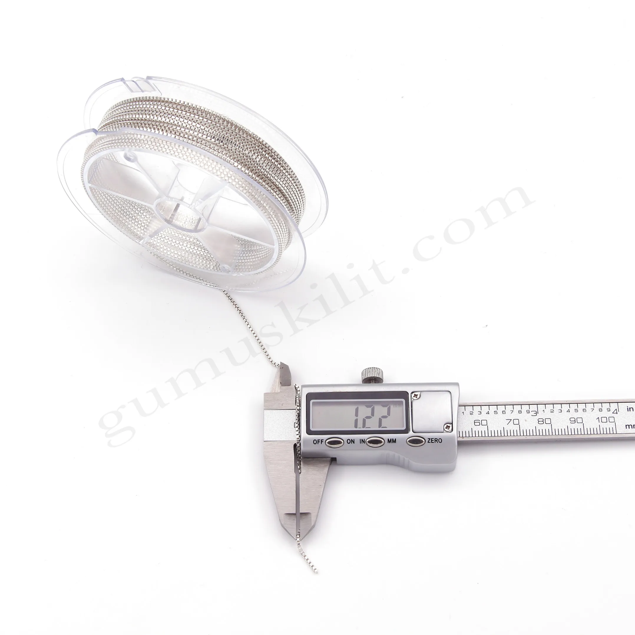 Küp Model 40 Mikron Metrelik Zincir 925 Ayar Gümüş 0,8mm Kalınlığında Toptan Satış