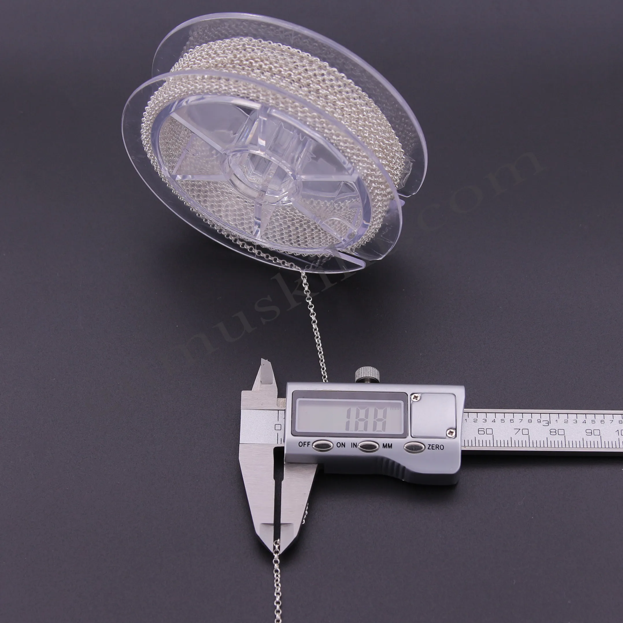 Metrelik Gümüş Doç Zincir 40 Mikron Kalınlığında 1.90mm Genişliğinde 925 Ayar Gümüş Toptan Satış