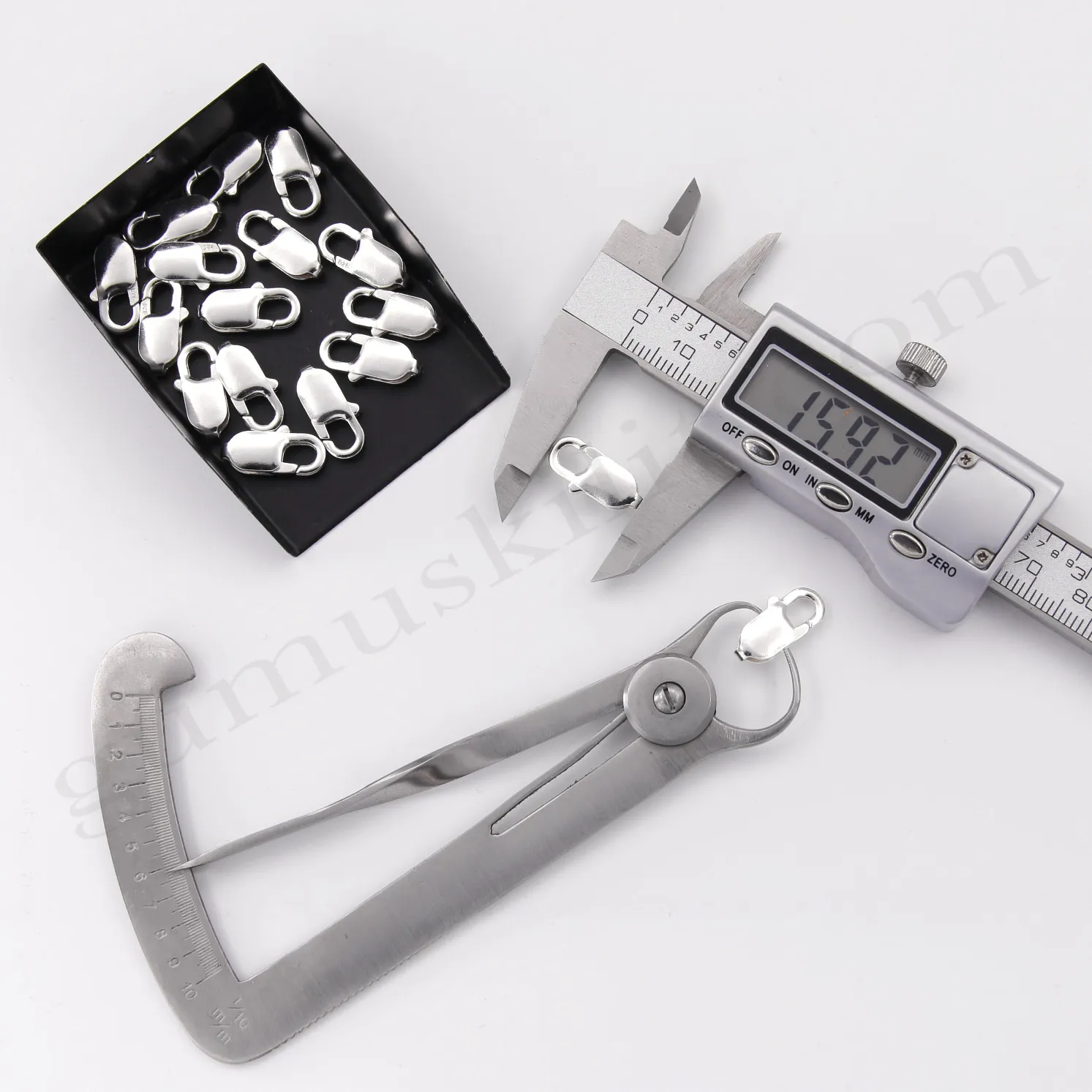 Papağan Model CHR16 (4 Numara)  925 Ayar Toptan Gümüş Zincir Kolye Bileklik Kilidi