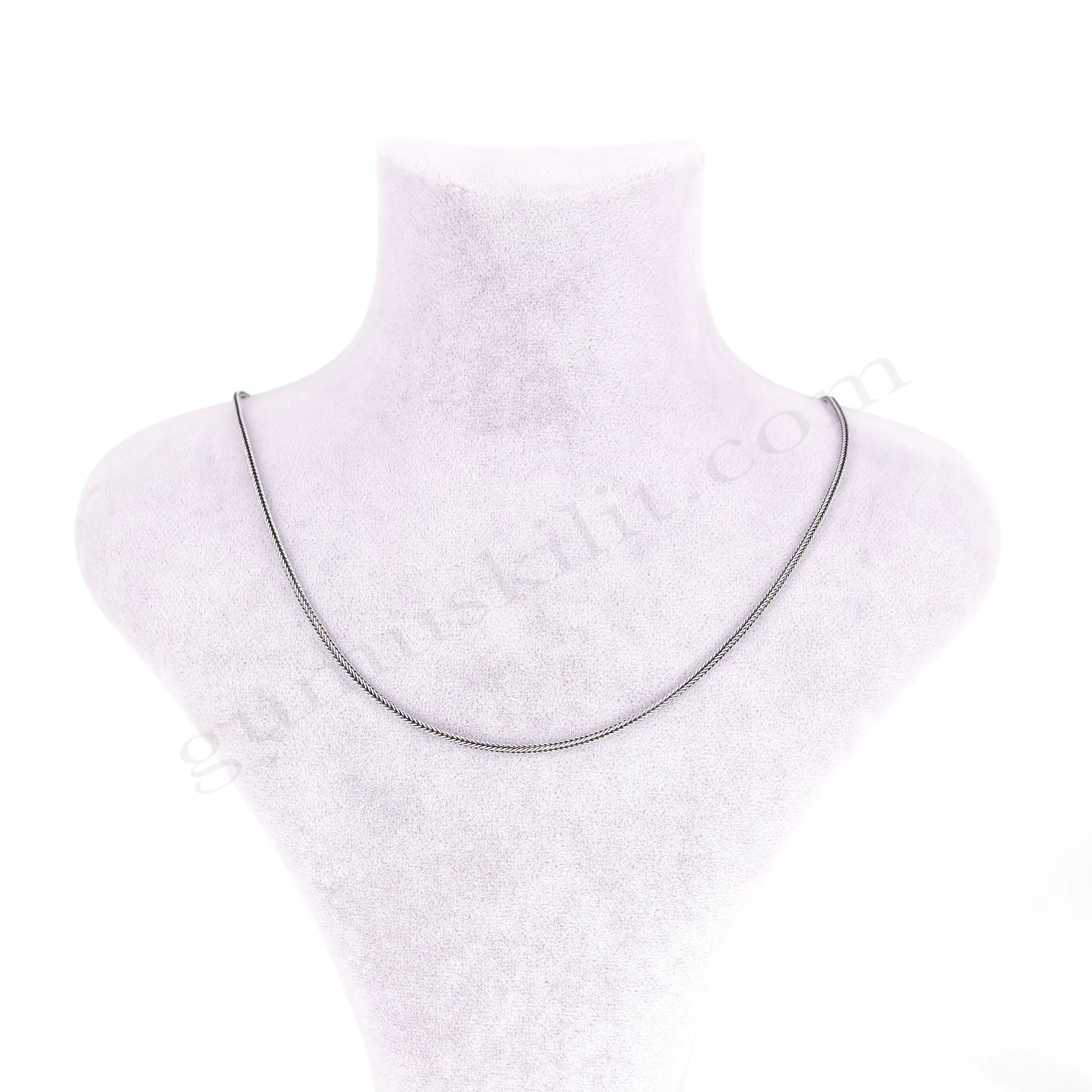 Tilki Kuyruğu Zinciri 1 Numara 1.70mm kalınlığında 925 Ayar Gümüş Toptan Zincir Unisex